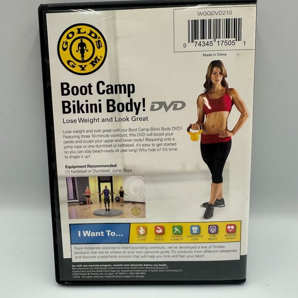 Golds Gym Boot Camp Bikini Body Workout DVD Lose Weight Tone Cardio Effective - Picture 2 of 3